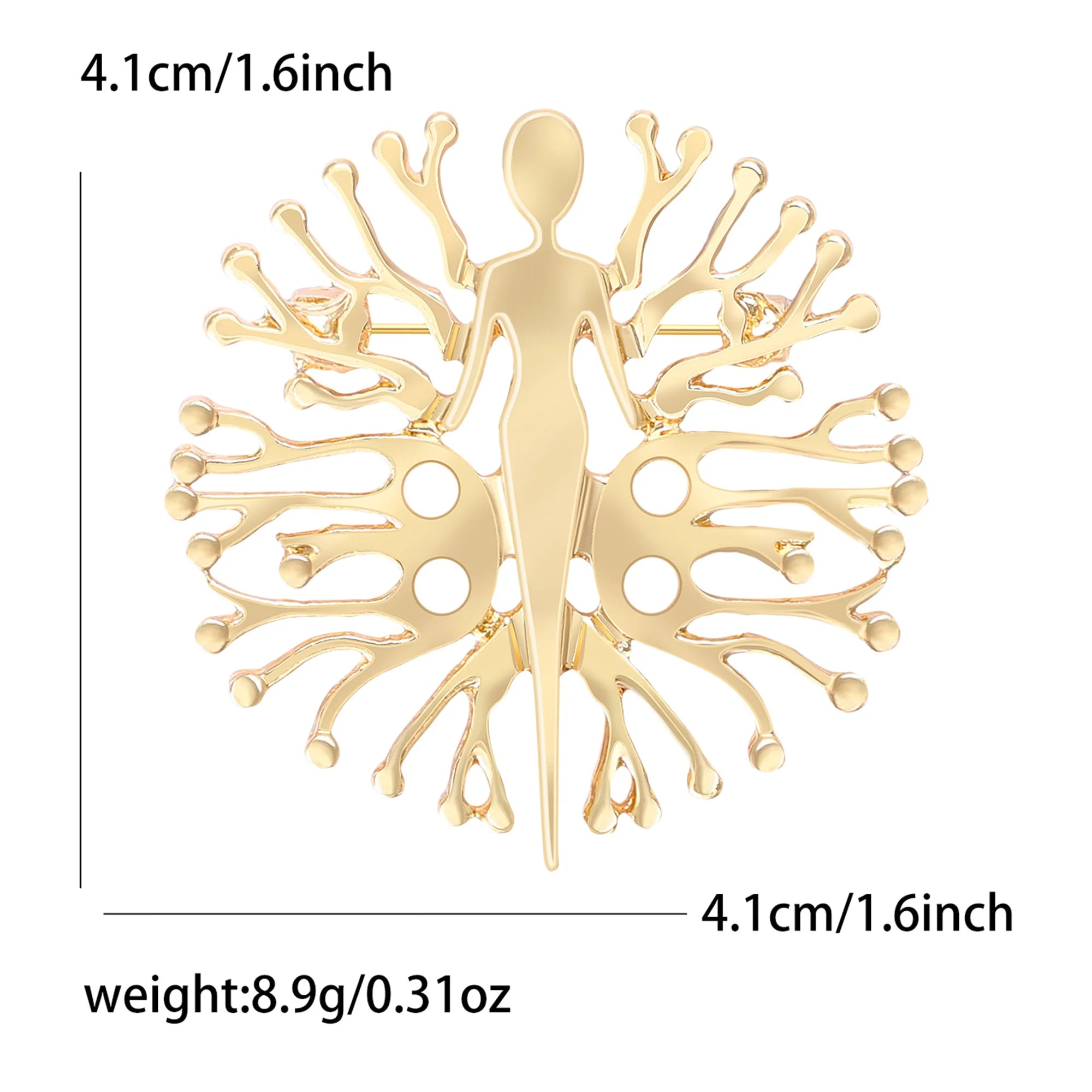 Beaut&Berry Unique Design Human Body Brooches for Women Characters Pins Casual Party Accessories New Gifts Friends Decoration
