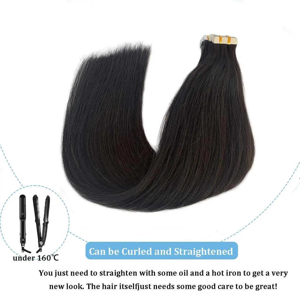 Reba Mini Tape In Human Hair Extensions Straight Human Hair European Remy Tape Adhensive Real Thick Human Hair Extensions 20pcs