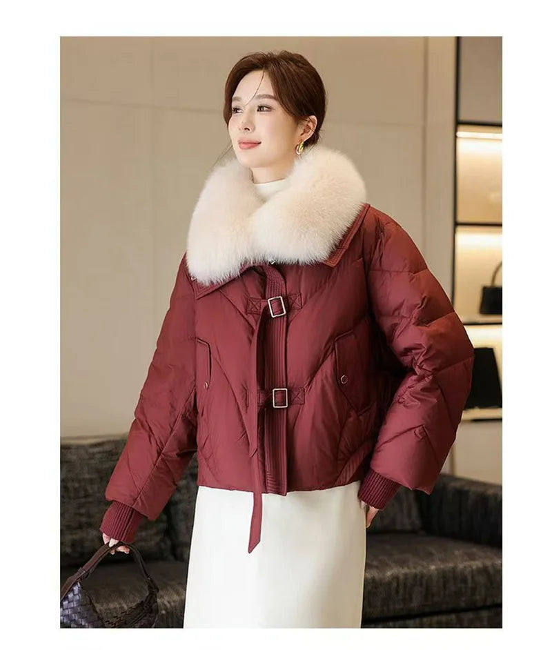 2025 Fashion  Winter New Down Cotton Jacket Women's Cotton-Padded Thicken Warm Parkas Short Coat Female Casual Ladies Overwear