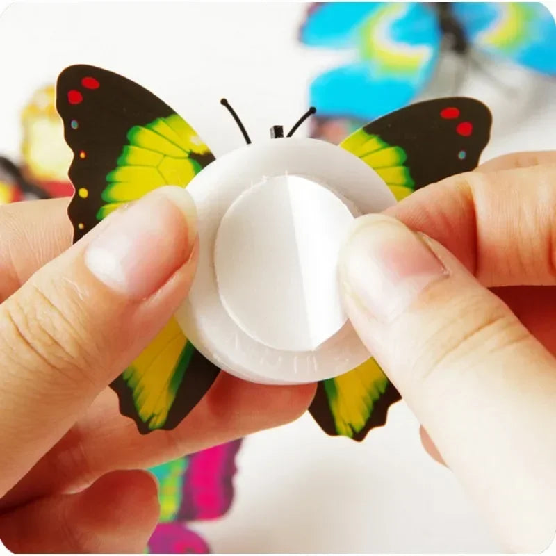 3D Wall Sticker Wallpaper Self-Adhesive Butterfly Stickers Lamps Panel for Living Room Bedroom Bathroom Home Decoration DIY Gift