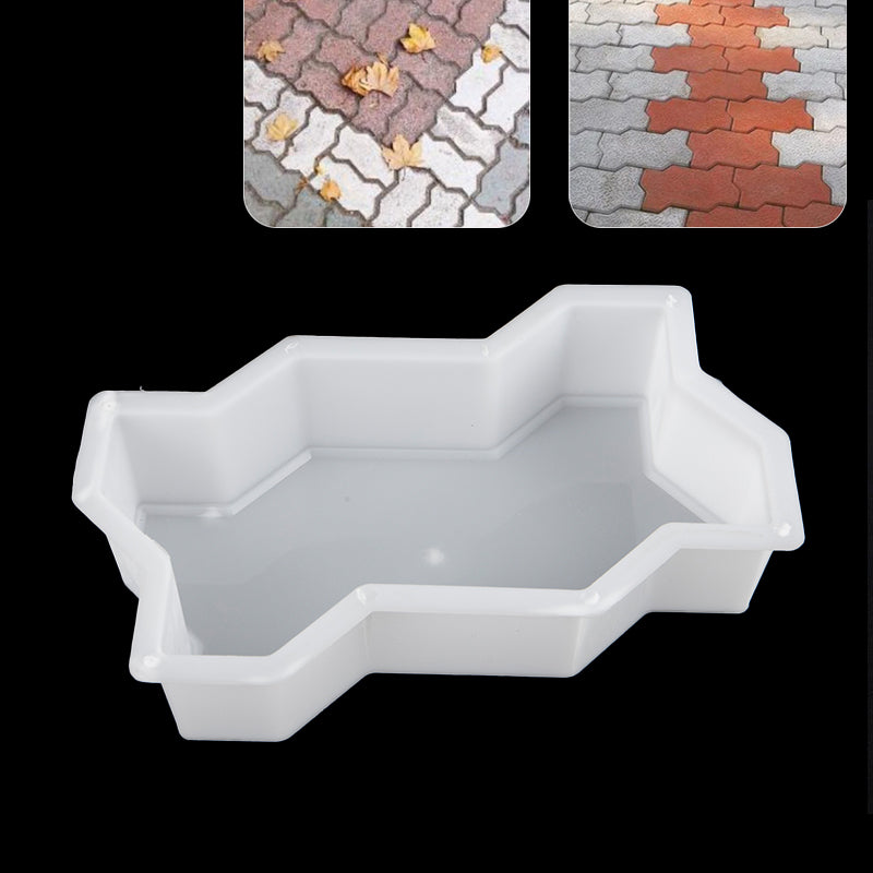 DIY Concrete Path Maker Mold, Garden Pavement Road Mould, Interlocking Brick Paving Tool for Walkway Patio Construction
