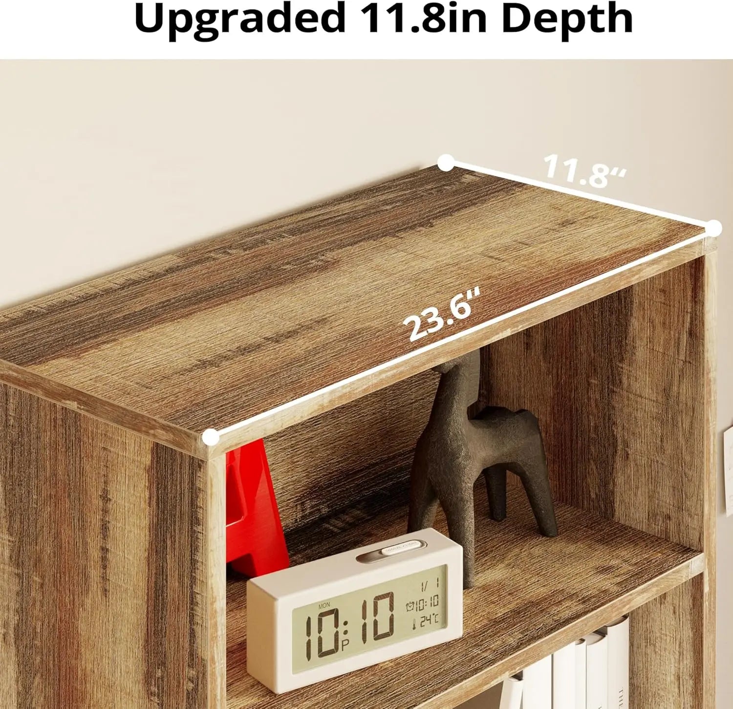 IRONCK Industrial Bookshelves and Bookcases with Doors 11.8 in Depth Floor Standing 5 Shelf Display Storage Bookcase Shelves