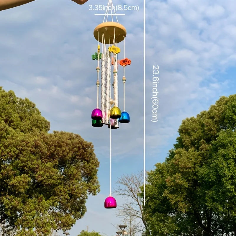 Auspicious Wind Chime，6Bell Pendant for Hanging，Used for home decoration。The sound is clear and elegant，Suitable for both indoor