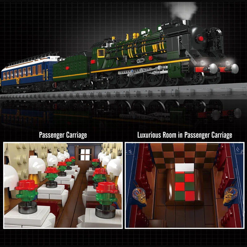 Mould King 12025 Technical Train Toys The Motorized French Railways SNCF 231 Steam Locomotive Building Block Kids Christmas Gift