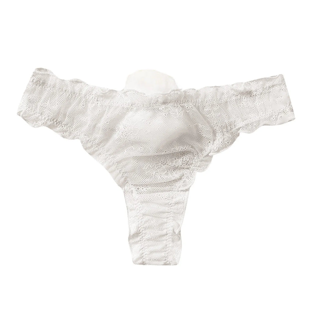 Women Lace Mesh Cotton Thongs Panties Sexy Rabbit Tail Waist Female Underpants Pantys Lingerie Vintage Lingerie for Women