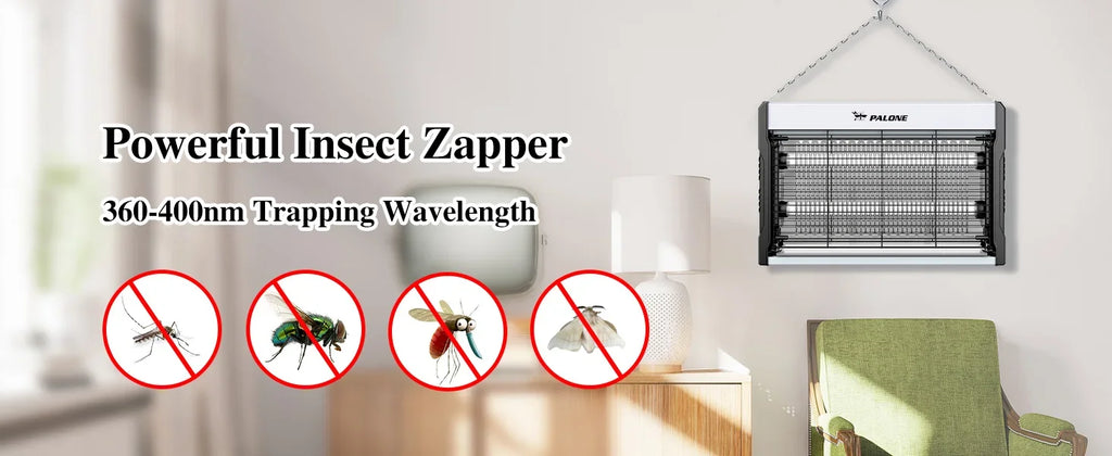 Electric Bug Zapper 3200V Mosquito Zapper Killer Indoor Insect Killer with Hanging Chain Removable Collection Tray Bug Zapper
