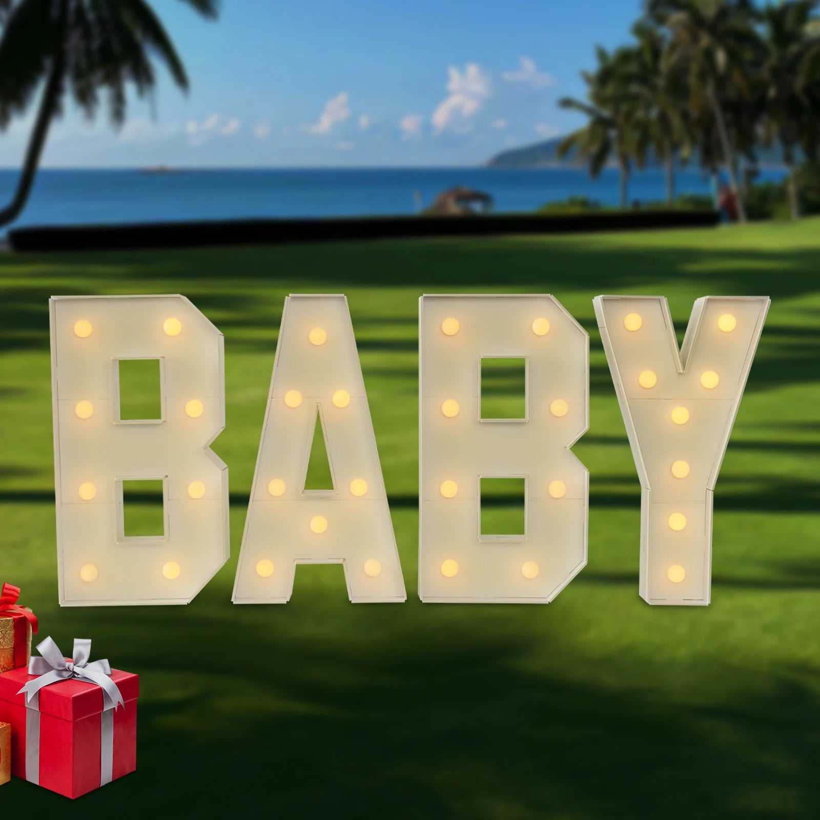 Light Up Letters Party Decoration Led Letter Lights Led Letter Light White For Baby Birthdays, Baby Showers, New Year, Family