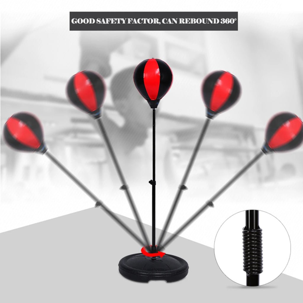 Adjustable Height Kids Punching Ball Bag Speed Boxing Sports Set Fighting Game With Gloves Children Boxing Set