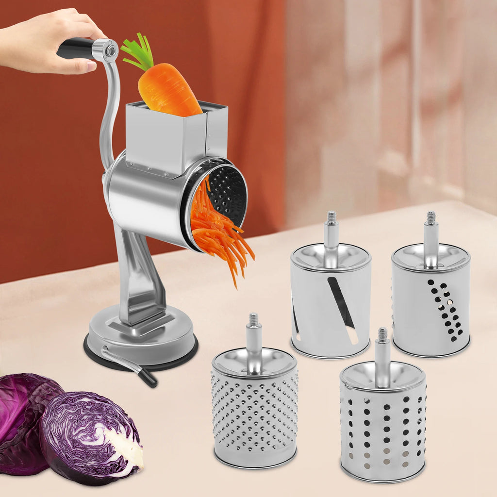 Rotary Cheese Grater Food Mills Grinder Vegetable Chopper Drum Blade Grinding Tool Set Kitchen Accessories