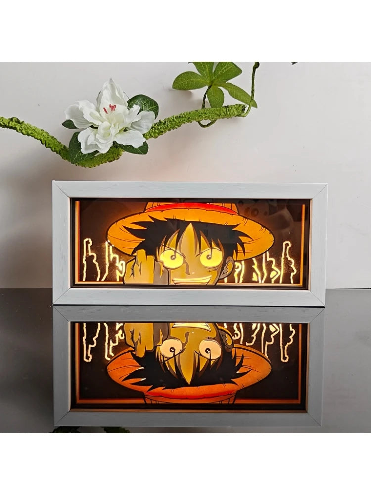 3D Anime Motion Night Light Anime Laser Lamp Box Led Light For Bedroom Desk Decor Manga Birthday Gift Table Lamps Lightbox