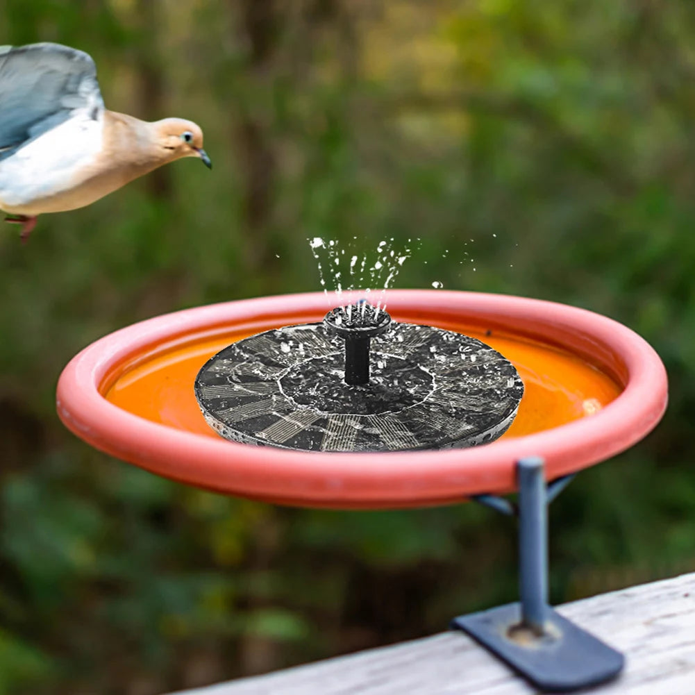 Solar Floating Fountain Bird Baths Water Fountain Outdoor Solar Panel Water Pump Pool Pond Floating Decoration Garden Waterfall
