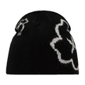 Women s Winter Knit Beanie Hat with Floral Design Soft and Stretchy Skull Cap for Outdoor Activities Warm and Cozy
