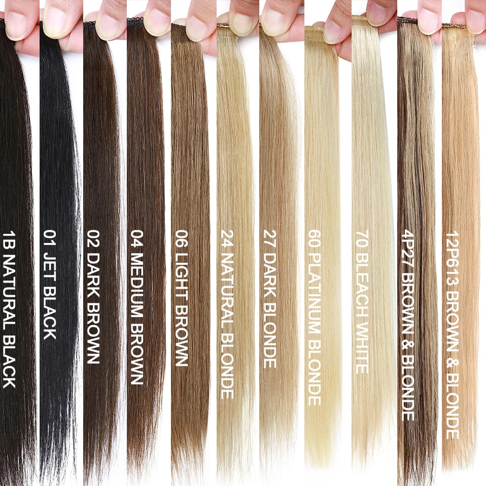 100% Human Hair Topper Invisable Straight Hair Pads Clip In One Piece 2Clips Increase Hair volume Hair Extensions Top Side Cover