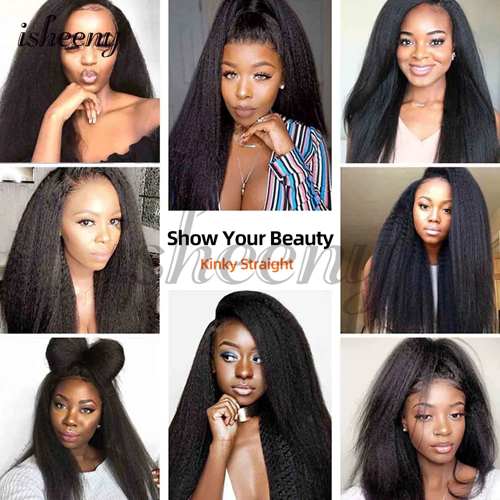 Kinky Straight Invisible Tape In Human Hair Extensions 12"-20" Natural Black Real Remy Tape Ins Hair Easy To Wea For Woman