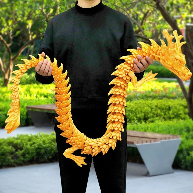 3D Printed Conjoined Dragon Ornaments, Movable Cartoon, Dragon Plants, rockery, Fish Tank Landscaping Decoration, 30cm 60cm