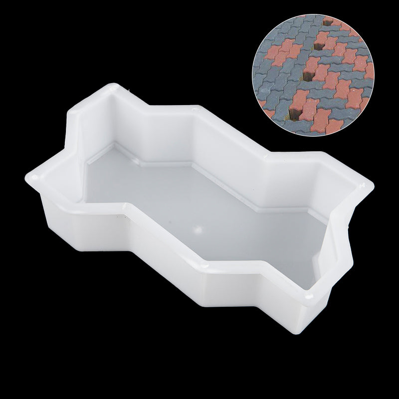 DIY Concrete Path Maker Mold, Garden Pavement Road Mould, Interlocking Brick Paving Tool for Walkway Patio Construction