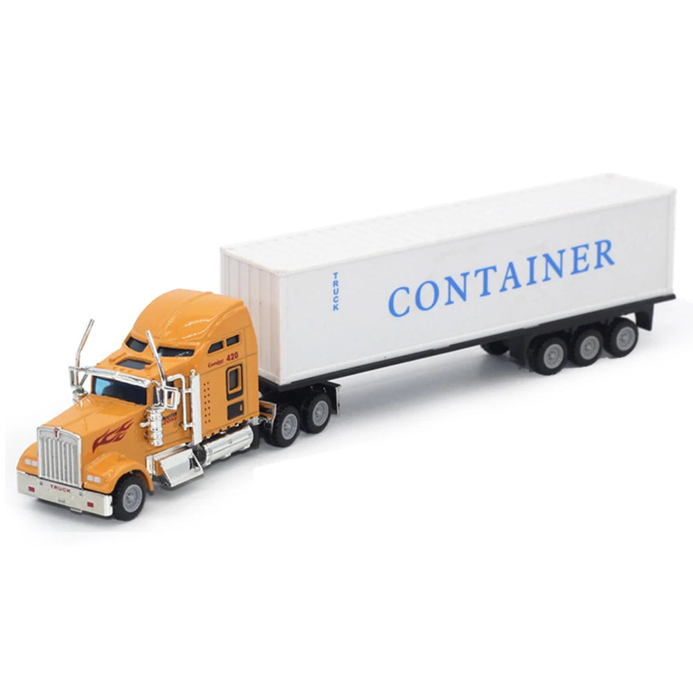 1:50 Large Diecast Alloy Truck Car Model Toys Simulation Oil Truck Tank Container Pull Back Transport Vehicle Model Toy For Kids