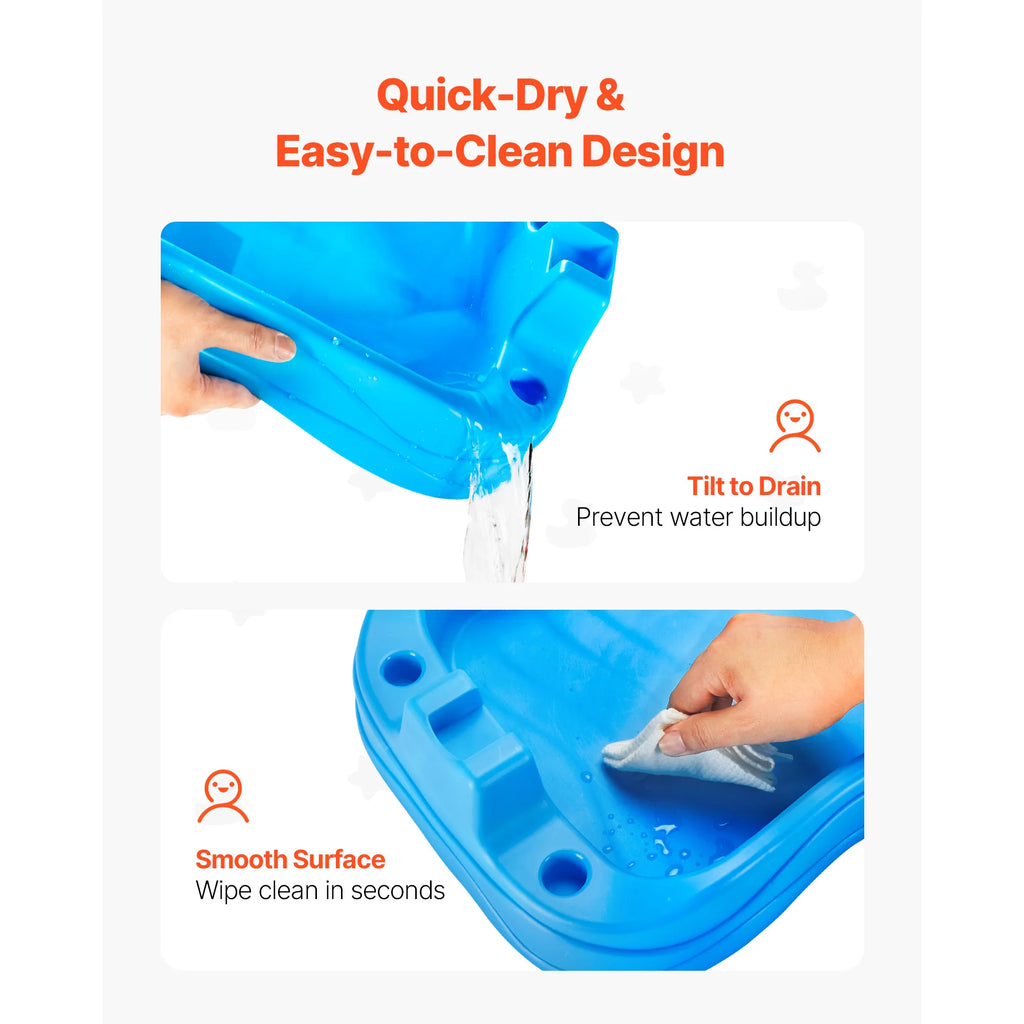 SucceBuy Water Play Table Kids Outdoor Beach Toy with 37PCS Accessories Double-Sided Summer Sand Platform for Children Gifts