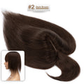 S-noilite Women Toppers Hair With Bangs Human Hair 7x13cm Silk Base Hair Cilp Wig Clip In Hair Extensions Hairpiece Natutal Hair