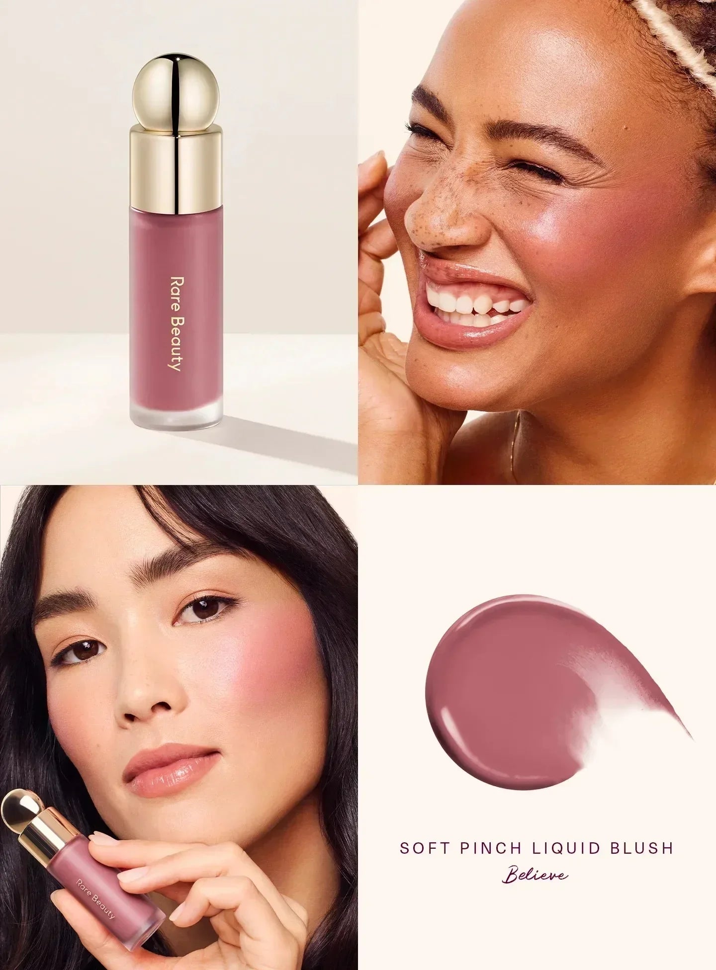 Rare Beauty Happy Hope Grace Faith Liquid Blusher Lasting Blusher Highlight Contouring Bronzer Liquid Lipstick Gloss Cosmetics