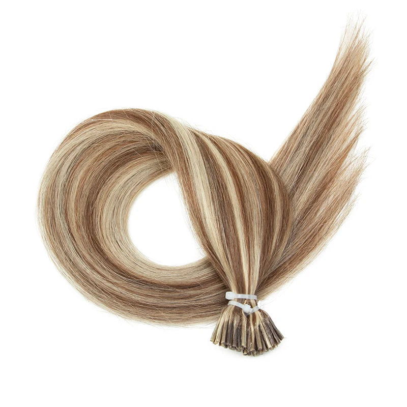 MRS HAIR I Tip Hair Extensions Real Human Hair Pre Bonded Micro Beads Hair Capsules Microlink Capsules Hair