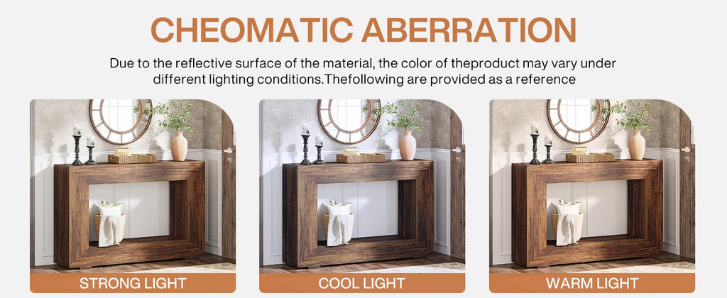Tribesigns 47" Farmhouse Console Table with Storage, Industrial Hallway Sofa Table for Entryway, Living Room