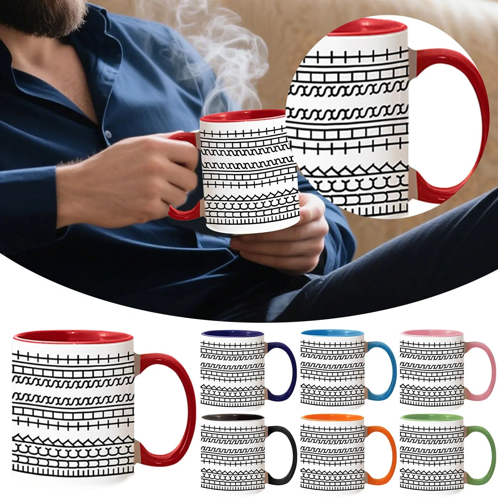 Coffee Mug Water Cup Home Office Water Milk Cup Latte Modern Coffee Cup Afternoon Teacup Breakfast Cup Tea Drink Cup Lover Cup