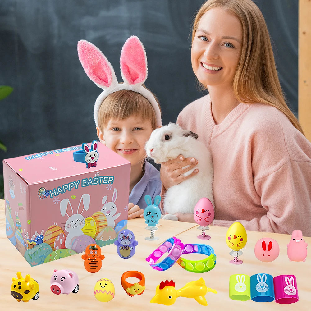 120Pcs Prefilled Easter Eggs Easter Egg Fillers with Assorted Toys Filled Easter Egg Gift Funny for 3 4 5 6 7 8 Year