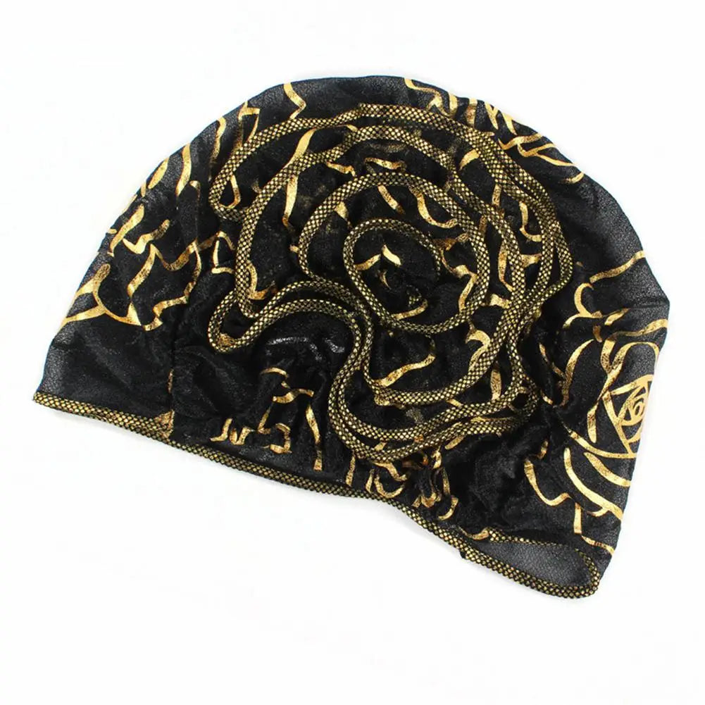 Stylish Hair Loss Scarf Hat Headwear Women Hat Fashion Print Breathable Mesh Headwrap  Super Soft