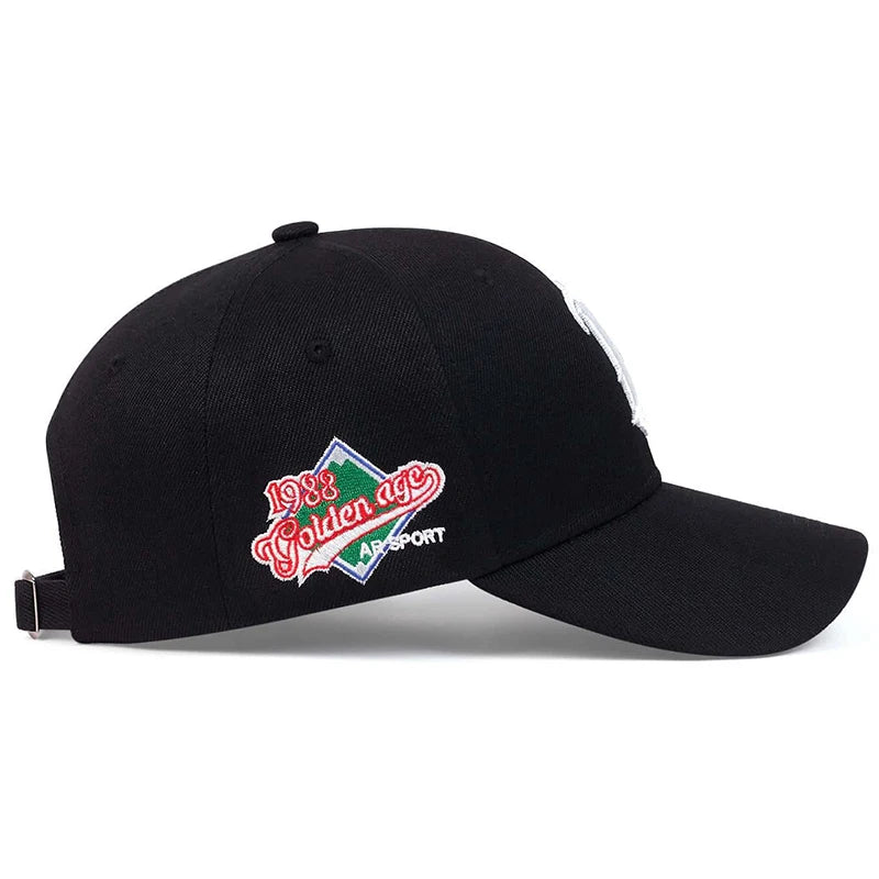 1piece Unisex Letter B Side 1988 Embroidery Baseball Cap Outdoor Adjustable Sunscreen Leisure Hat Spring Autumn Travel Vacation