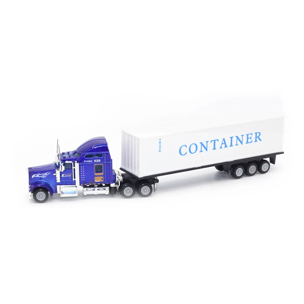 1:50 Large Diecast Alloy Truck Car Model Toys Simulation Oil Truck Tank Container Pull Back Transport Vehicle Model Toy For Kids