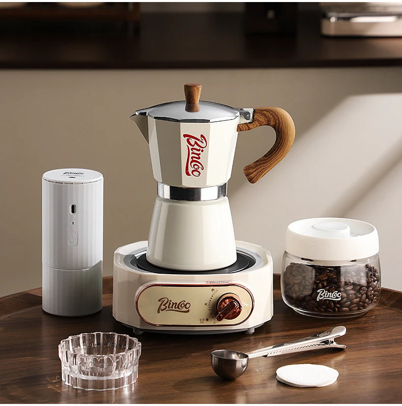 Bincoo Mocha Moka Coffee Pot Aluminum Espresso Maker Italian Coffee Professional Home Barista Accessories Coffee Tools 300ml