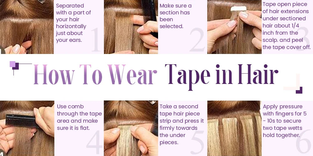 Laavoo Remy Tape in Hair Extension Straight Natural 100% Real Brazilian Hair 12-24inch Remy Skin Weft Tape in Hair Extensions