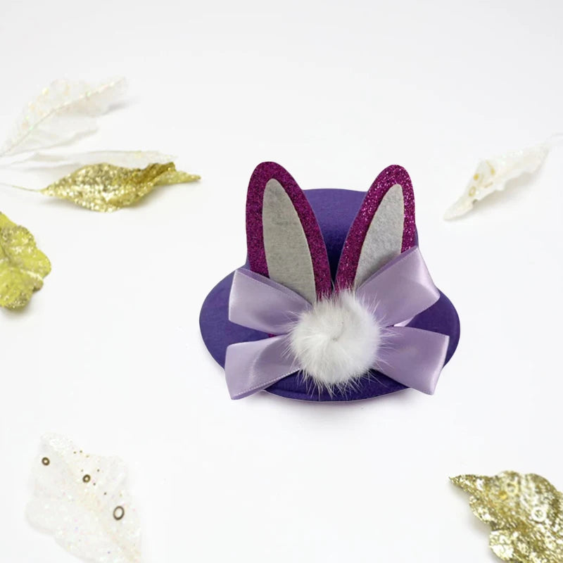 Easter Bunny Ears Headband with Top Hat for Adults and Kids Perfect for Holiday Parties Carnivals and Cosplay Events - Fun