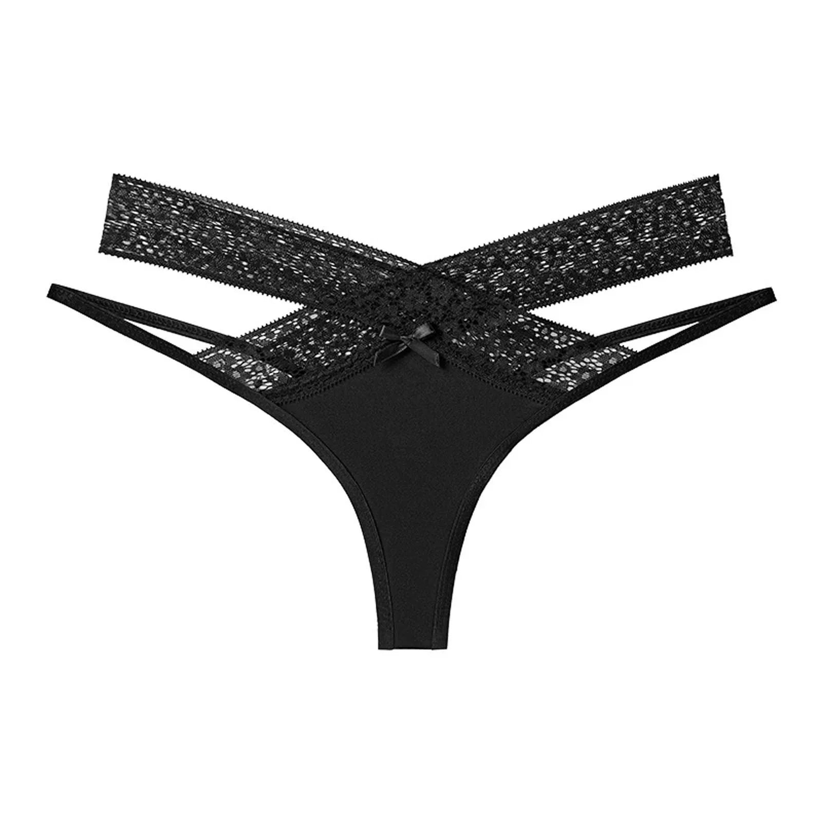 Underwear For Women Thong Women Sexy Floral Lace Mesh Panties Low Rise Hollow Out Transparent Plus Ropa Interor Para Mujeres