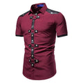 Men's Short Sleeved Shirt Costume Nightclub Cosplay Men's cotton shirt