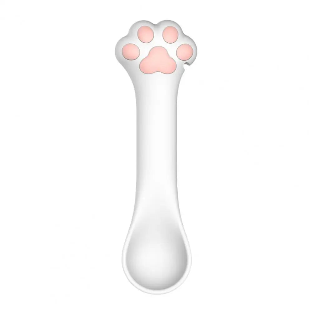 Pet Canned Spoon Adorable Lovely Paw Design Silicone Cat Food Can Lid Cover Spoon Jar Opener Puppy Feeding Food Scoop