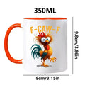 Coffee Mug Ceramic Funny F-Caw-F Chicken FCAWF Coffee Cup Mugs Farmhouse Themed Mug Animal Tea Cup Christmas Gift For Friends