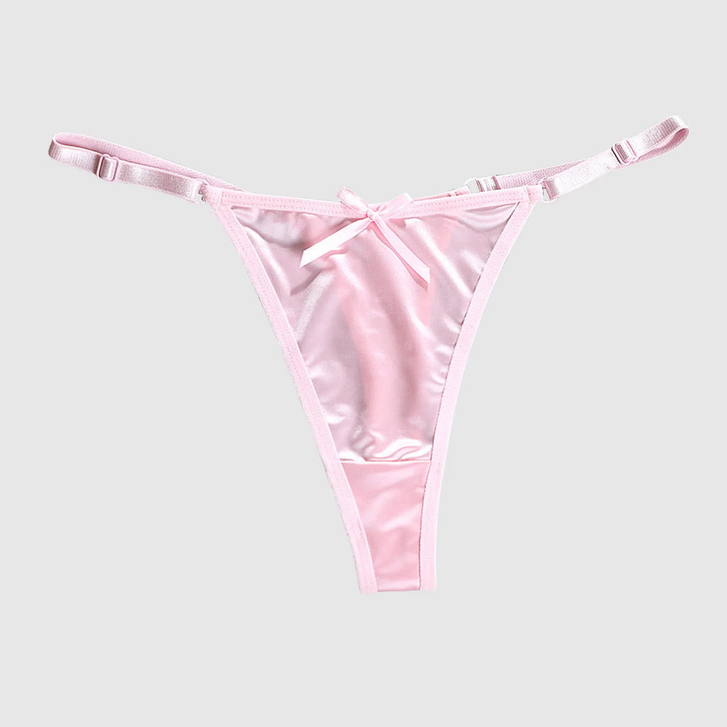 Low-Waisted T-Back Panty Ladies Thong Sexy Underwear Adjustable Thin Strap Seamless Thong For Women Pure Desire Erotic Lingerie