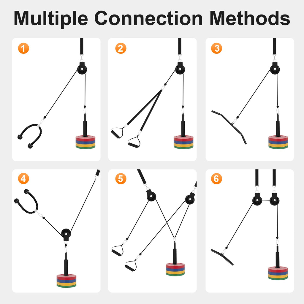 Pulley System Gym Cable Weight Pulley System Cable Lat Pull Fitness 120kg Load Capacity for Home, Gym, Etc.