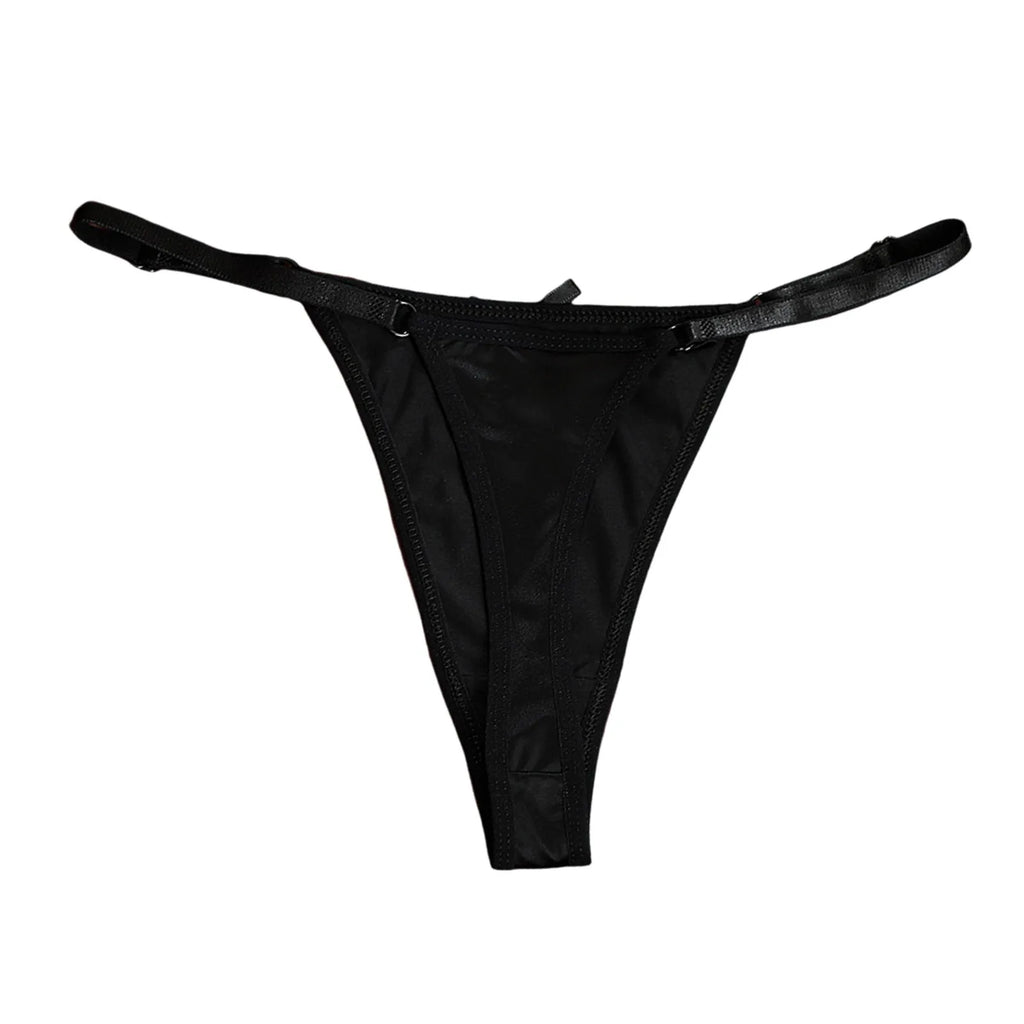 Low-Waisted T-Back Panty Ladies Thong Sexy Underwear Adjustable Thin Strap Seamless Thong For Women Pure Desire Erotic Lingerie