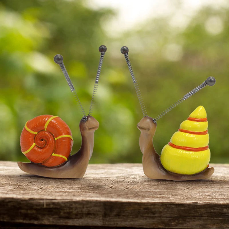 4pcs, Mini Snail Sculpture Bonsai Decorations，Garden Home Decoration Resin Crafts, Outside Decor, Outdoor Decor,Yard Art Ornamen
