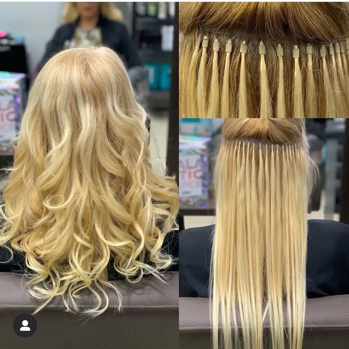 MRS HAIR Human Hair Micro Loop Extensions Easy Install At Home Micro Loop Hair Extensions Blonde Brown Black Straight 30g/pack