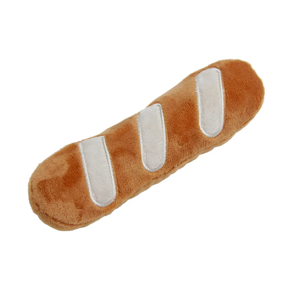 Pet Toys Plush Squeaky Toy Bite-Resistant Clean Dog Chew Puppy Training Toy Soft Banana Bone Vegetable Fruit Pet Supplies