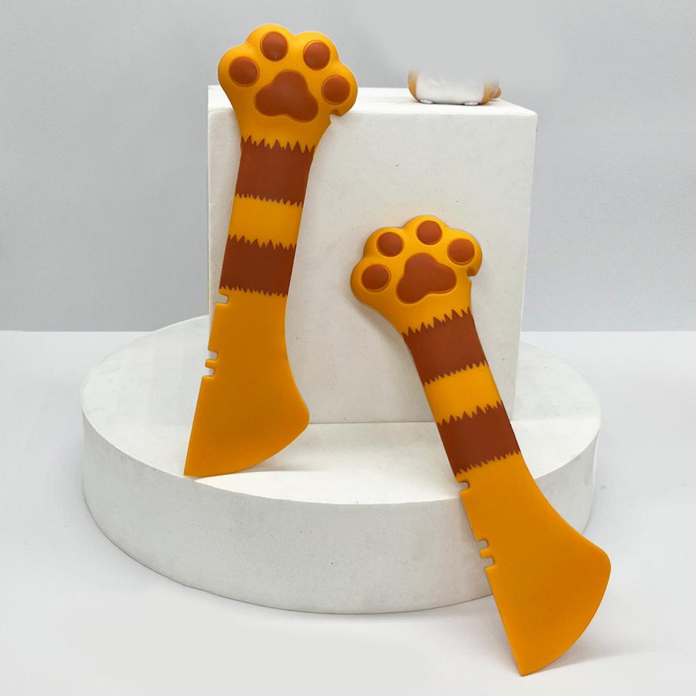 Pet Canned Spoon Adorable Lovely Paw Design Silicone Cat Food Can Lid Cover Spoon Jar Opener Puppy Feeding Food Scoop