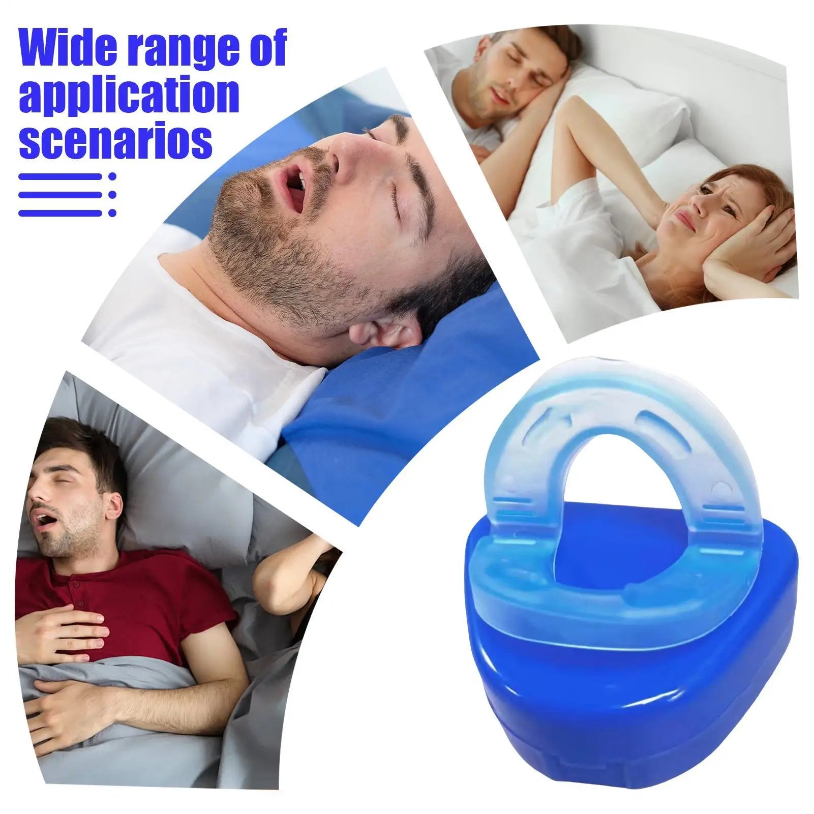 Anti Snoring Mouthpiece Reusable Snore Device Stopper Anti Snoring Mouth Guard Braces Sleeping Anti-Snoring Devices