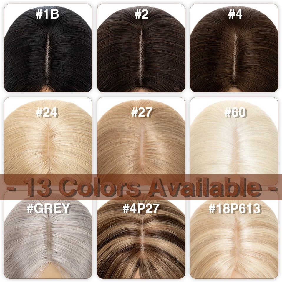 S-noilite 10x12cm Hair Toppers 3.5x9cm Silk Base Natural Hair Wig 100% Human Hair For Women Hairpiece Clip In Hair Extensions