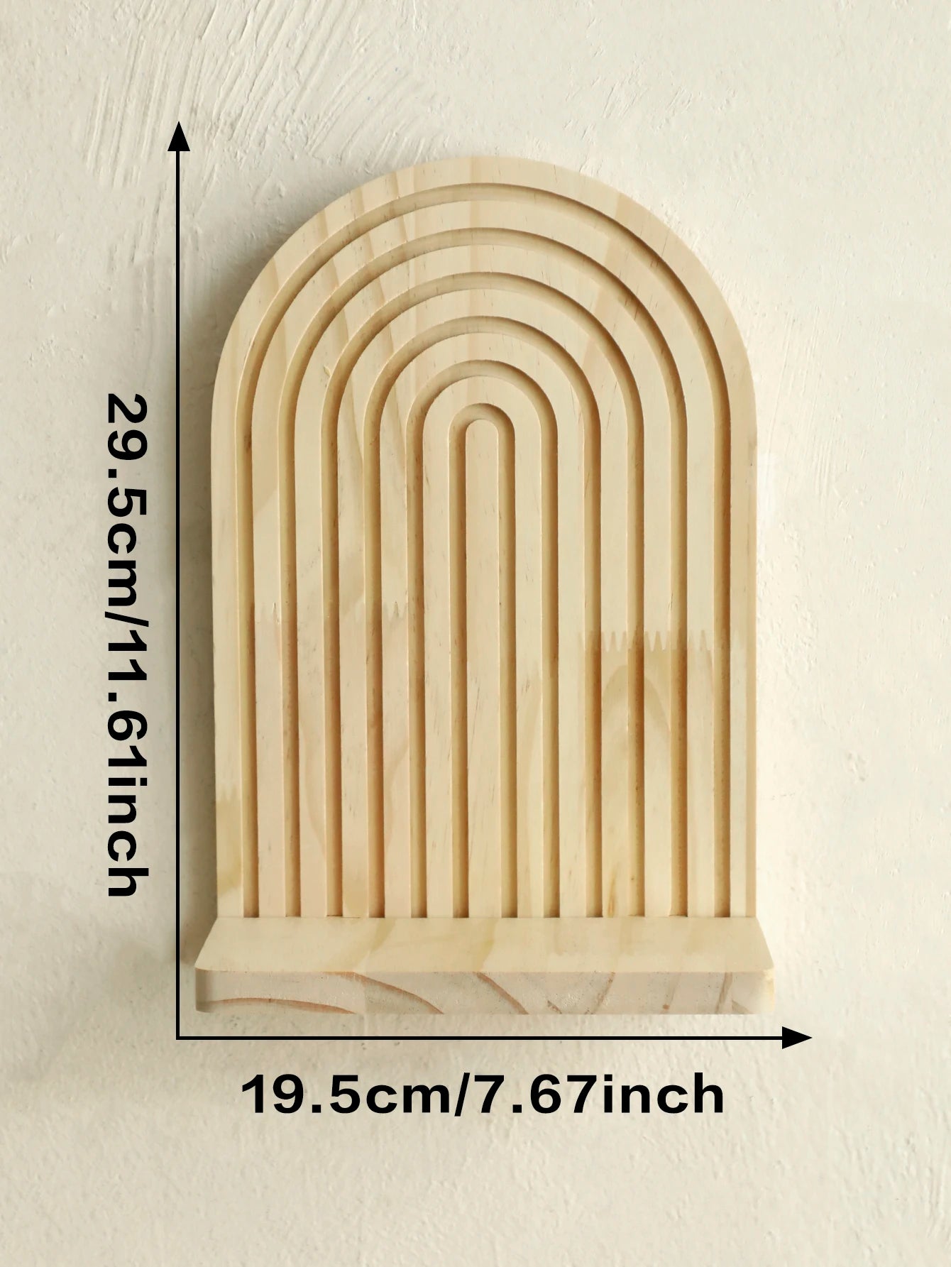 1pc Wooden Wall Shelves Boho Rustic Arch Floating Wall Mounted Shelf Plants Holder Vase Display Stand Home Decor Storage Rack