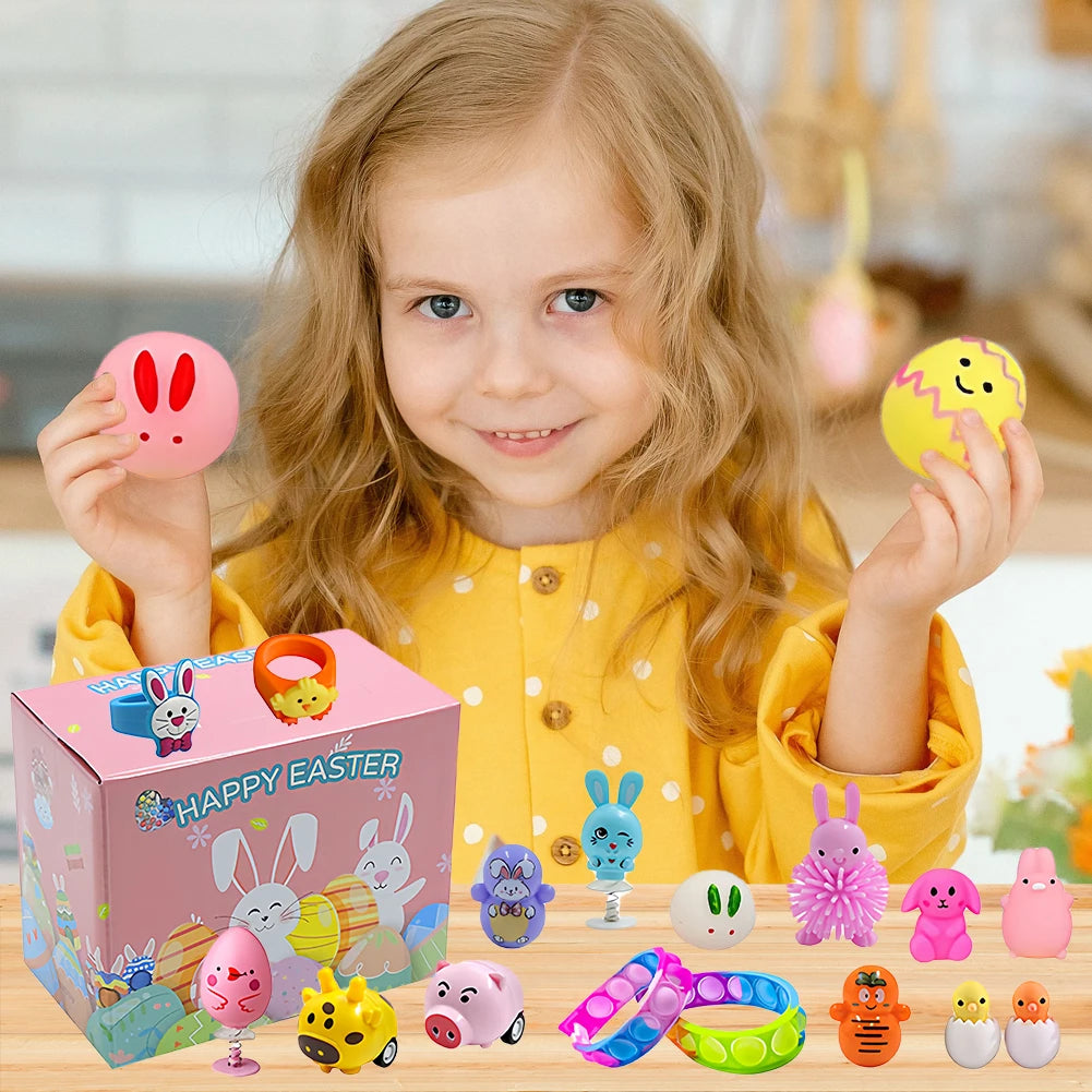 120Pcs Prefilled Easter Eggs Easter Egg Fillers with Assorted Toys Filled Easter Egg Gift Funny for 3 4 5 6 7 8 Year