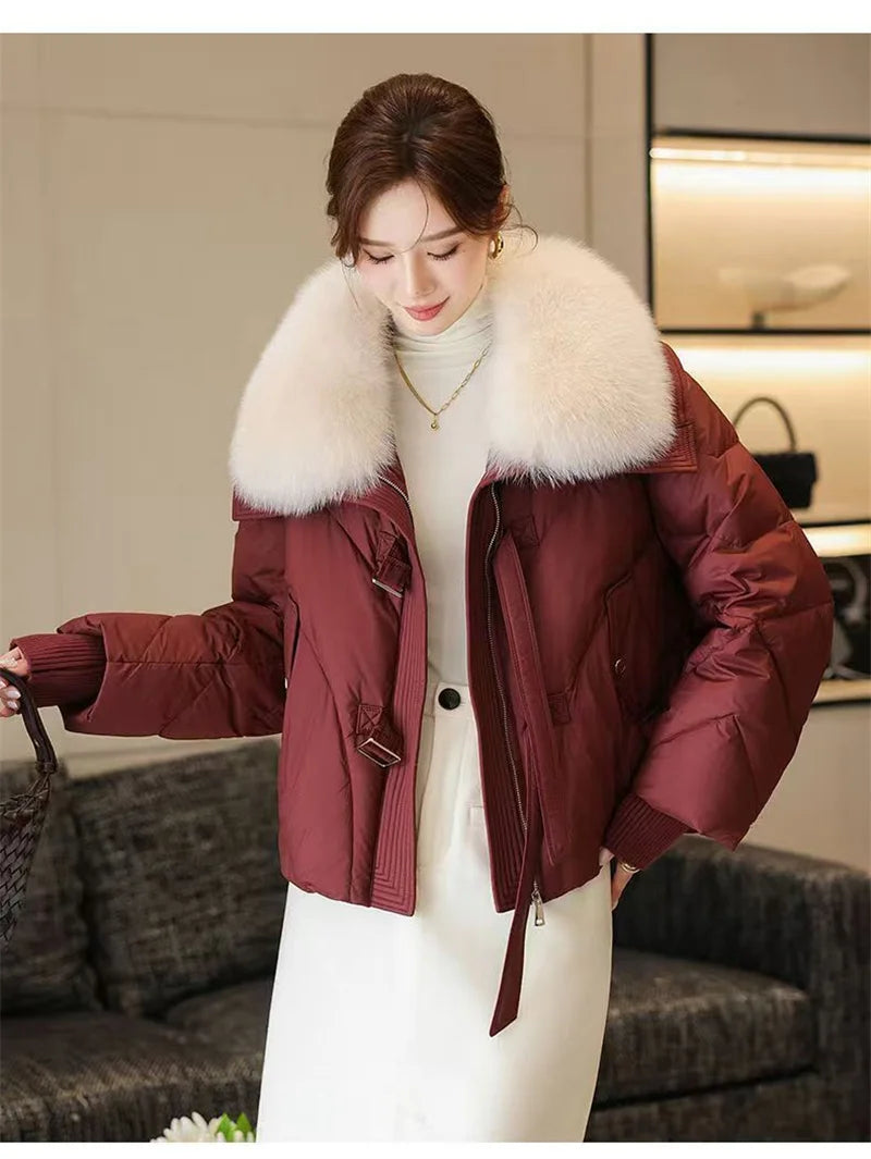 2025 Fashion  Winter New Down Cotton Jacket Women's Cotton-Padded Thicken Warm Parkas Short Coat Female Casual Ladies Overwear